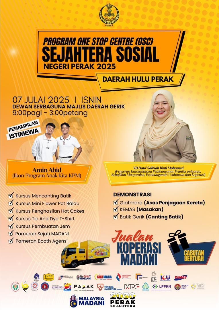 PROGRAM ONE STOP CENTRE (OSC) SEJAHTERA SOSIAL NEGERI PERAK 2025 – DAERAH HULU PERAK