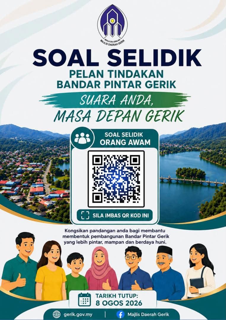 📢 SOAL SELIDIK ORANG AWAM PELAN TINDAKAN BANDAR PINTAR GERIK 2040
